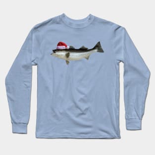 Funny Christmas PJ Shirts | Christmas Bass Fishing T-Shirt & Gifts Long Sleeve T-Shirt